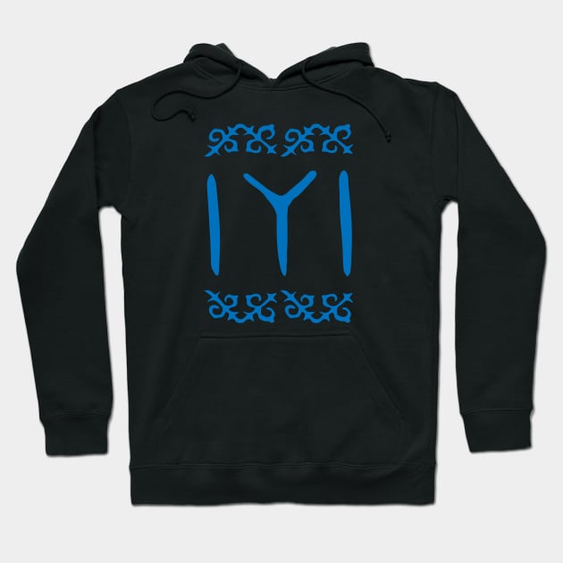 Blue Kayi Tribe Flag Symbol from Dirilis/Resurrection Ertugrul Hoodie by TerrificTees